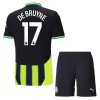 Officiële Voetbalshirt + Korte Broek Manchester City De Bruyne 17 Uit 2024-25 - Kids